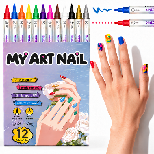 Marcadores de uñas: diseños de salón sin pulso