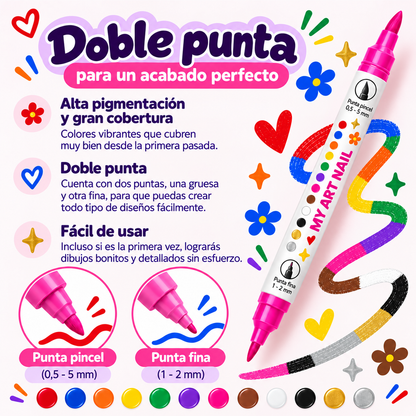 Marcadores de uñas: diseños de salón sin pulso